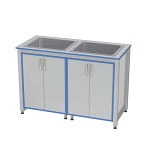 Стол-мойка лабораторный ПР.МЛ2Н.130.60.90 (две раковины из нержавеющей стали)